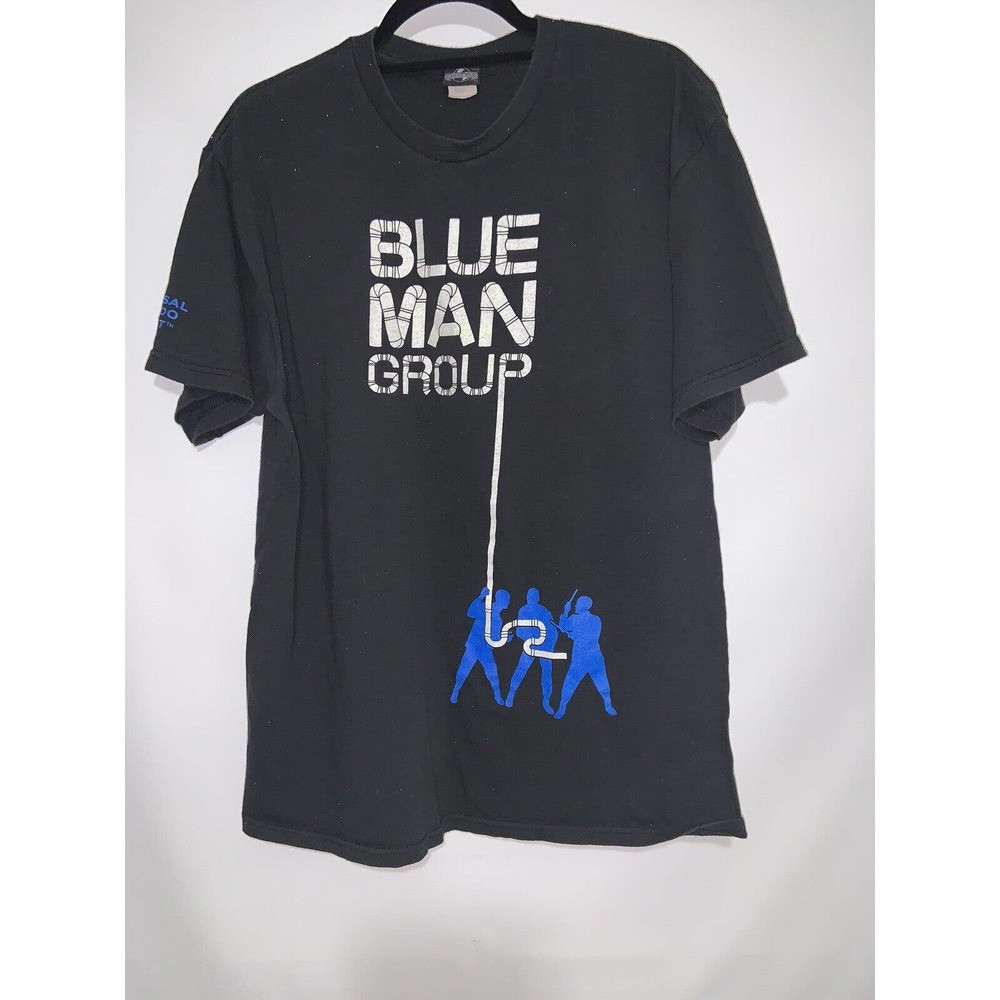 Vintage Blue Man Group Shirt Mens Black Obscure Paint Music Tour Concert Tee LRG